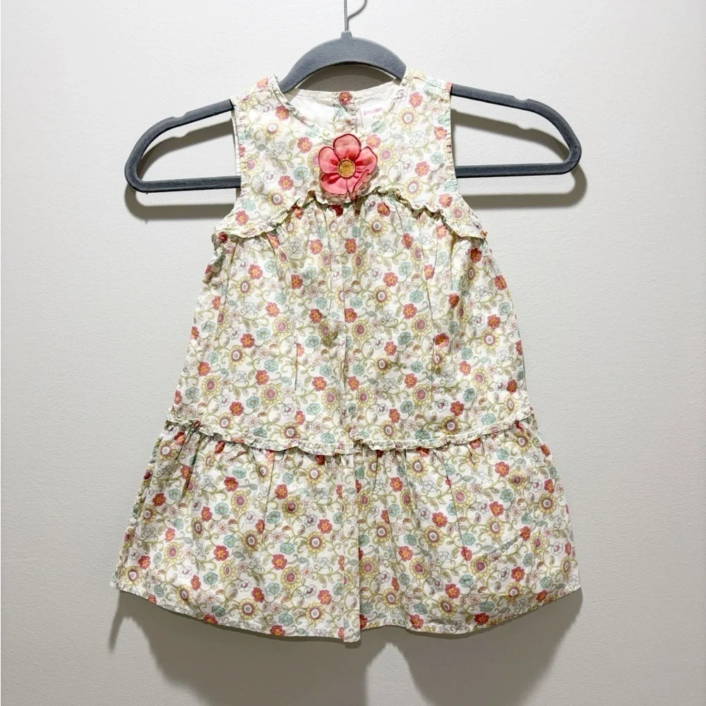 GYMBOREE • Girl’s Floral Vintage 2006 SAFARI Collection Dress Cotton Size 3T